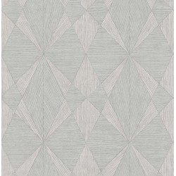 Papel de parede, geométrico com textura, prata e branco