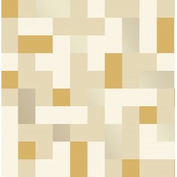 Papel de parede, geométrico, branco, bege, amarelo e dourado