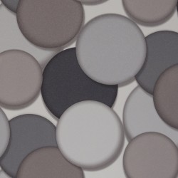 Papel de parede, círculos 3D, cinza e marrom