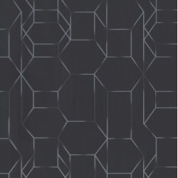 Papel de parede, geométrico, preto e cinza