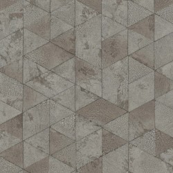 Papel de parede, geométrico, cinza com marrom