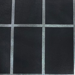 Papel de parede geométrico, quadrado, preto e prata