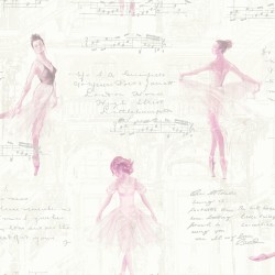 Papel de parede, teen, bailarinas, rosa e branco com brilho