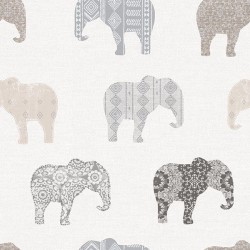 Papel de parede, decorado, elefantes.