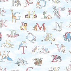Papel de parede, decorado, infantil, alfabeto.
