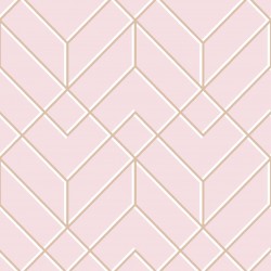 Papel de parede, geométrico, rosa, dourado e branco