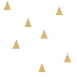 Papel de parede, geométrico, triângulos, dourado, com fundo branco