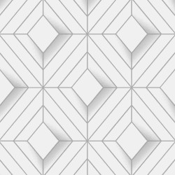 Papel de parede, geométrico, 3D, branco