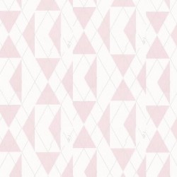 Papel de parede, geométrico, rosa e branco