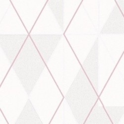 Papel de parede, geométrico, branco e rosa