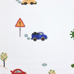 Papel de parede, decorado, infantil, carros.