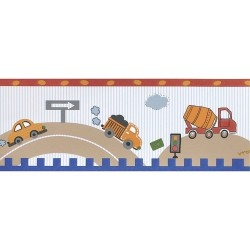 Papel de parede, decorado, infantil, carros.
